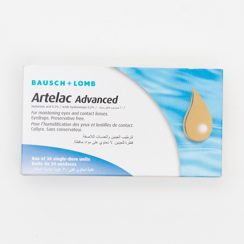 ARTELAC ADVANCED EYE DROPS 30'S Pharmacy and More